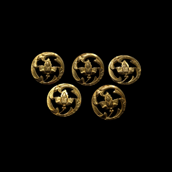 Set Of 5 French Gilt Buttons