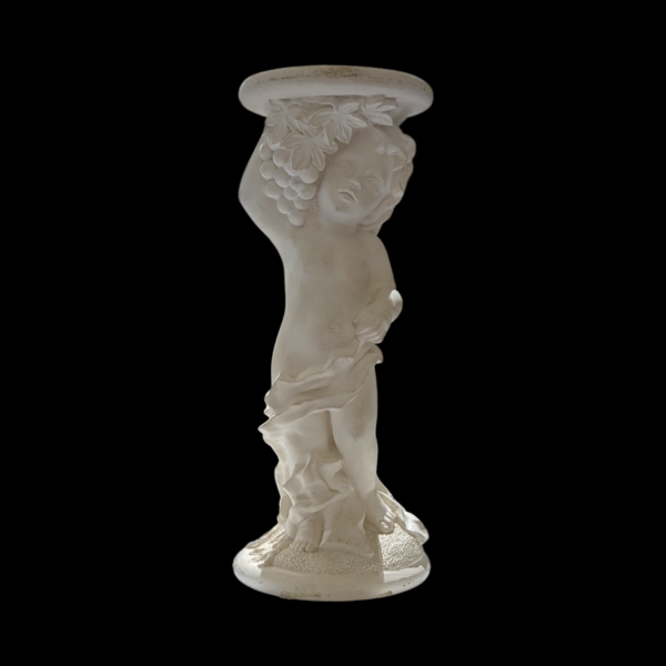 Heavy Plaster Cherub Pedestal