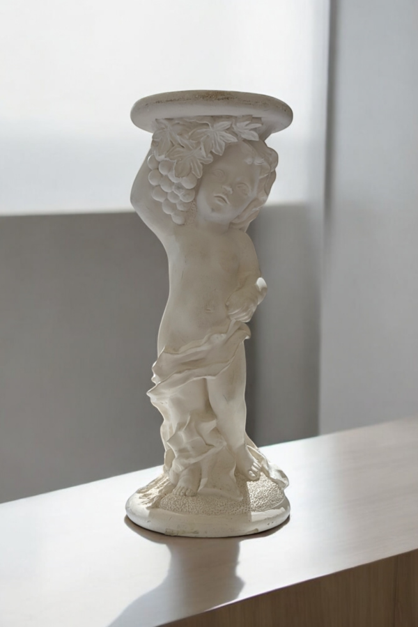 Heavy Plaster Cherub Pedestal - Image 2