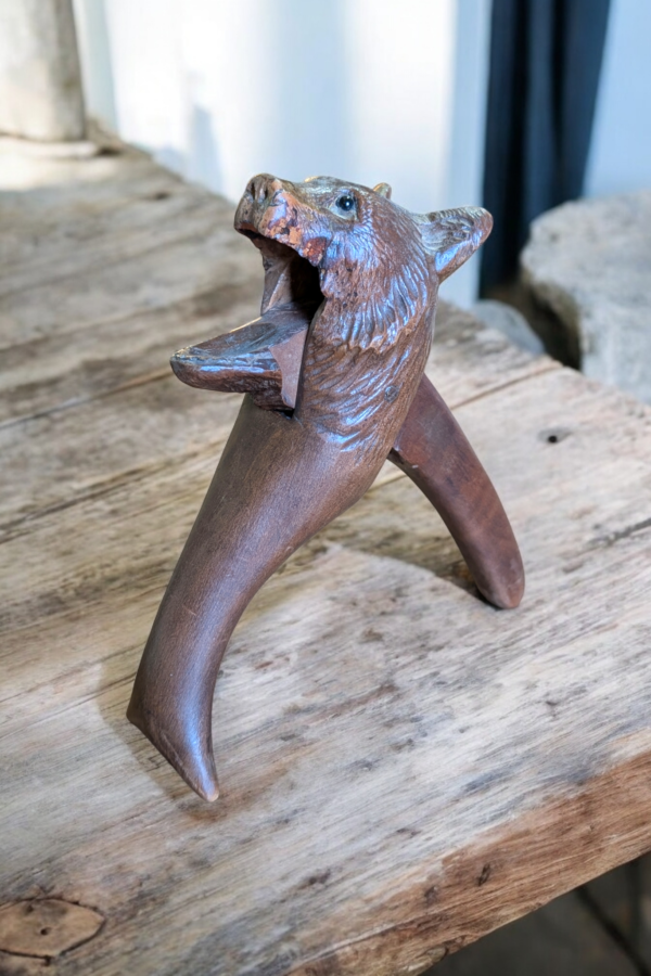 Early 20th Century Black Forest Carved Bear Nutcracker - Image 4