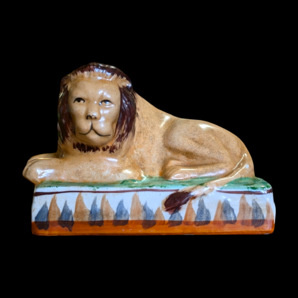 C1900 Staffordshire Pottery Lion