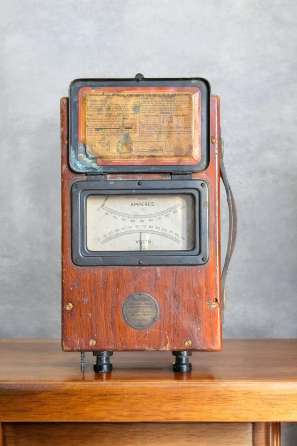 Original 1950's Evershed Ammeter & Volt Meter Machine - Image 3