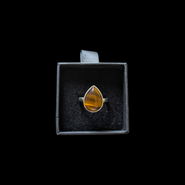 Sterling Silver & Tigers Eye Ring - Size O