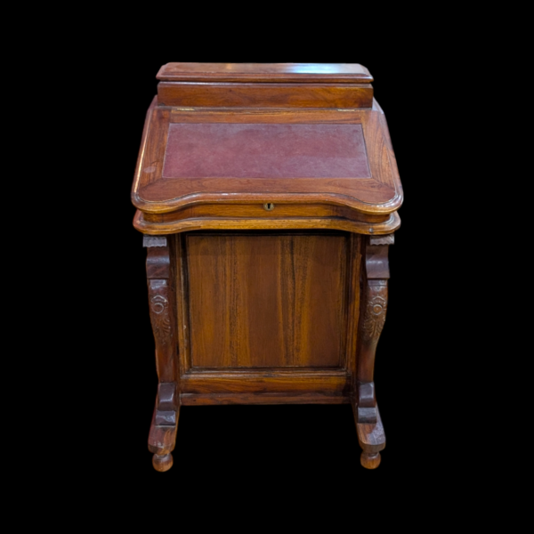 Early 20th Century Davenport Desk With Drawers To Either Side And Storage Under Lift Top - Image 2