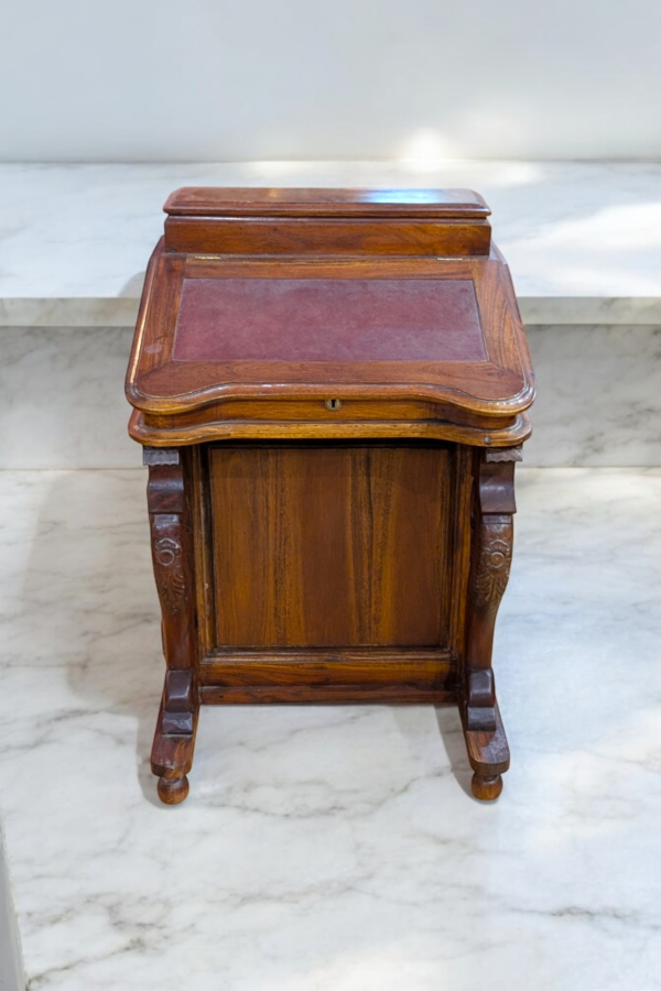 Early 20th Century Davenport Desk With Drawers To Either Side And Storage Under Lift Top - Image 7