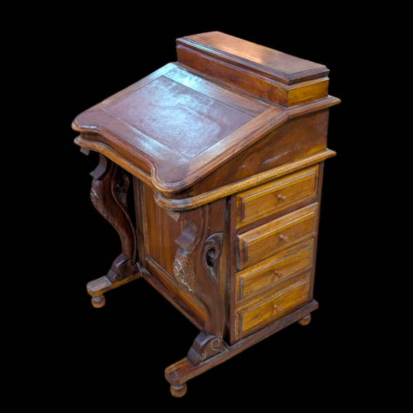 Early 20th Century Davenport Desk With Drawers To Either Side And Storage Under Lift Top - Image 6