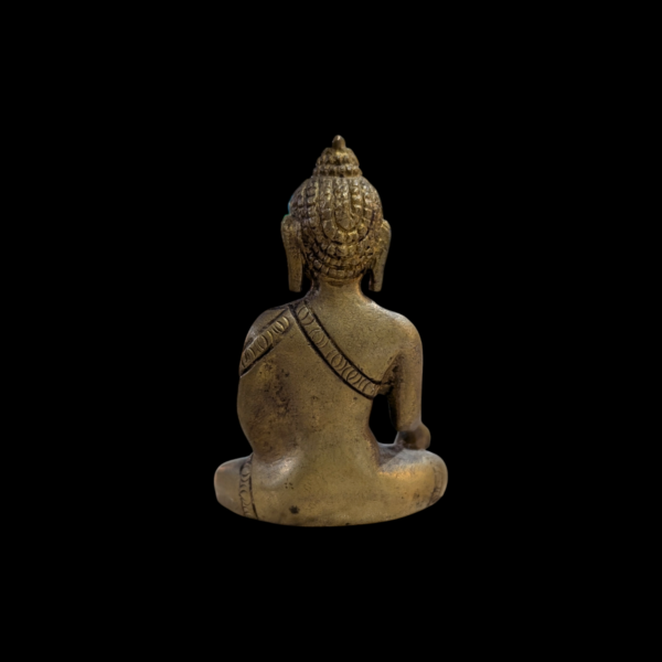 Vintage Thai Brass Miniature Buddha - Image 2