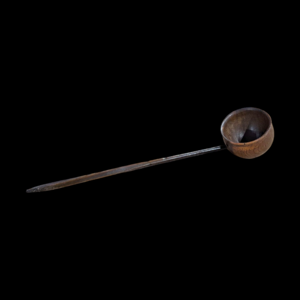 19th Century Scottish Whale Baleen Handled Treen Toddy Ladle