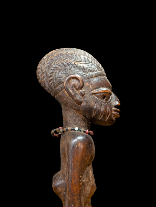 Early 20th Century Ibeji Male Carved Wood Figure Yoruba Tribe Nigeria - Image 2