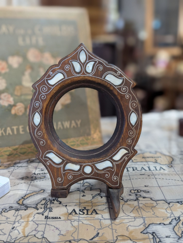 Vintage Persian Mother Of Pearl & Silver Inlaid Photo Frame - Image 4