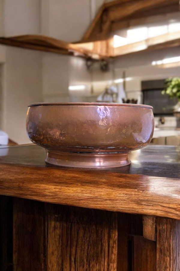 Large Copper Fruit Bowl - Image 3