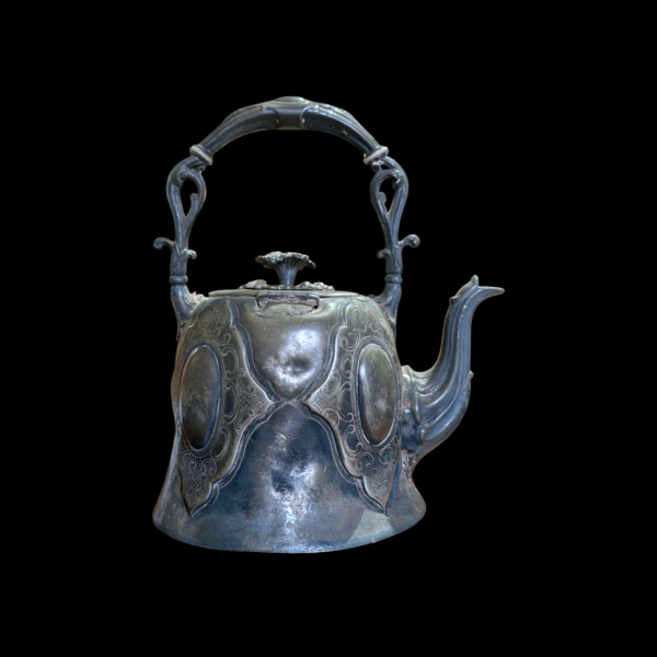 Decorative Antique Pewter Teapot