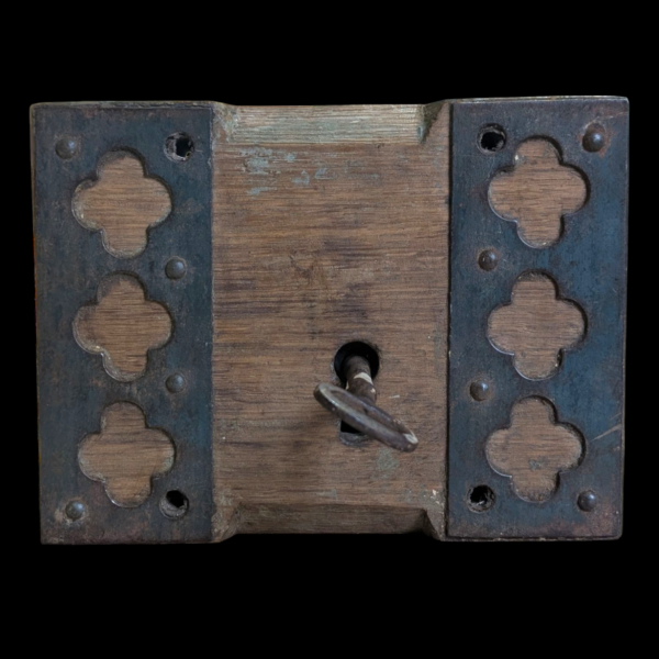 C1800 Oak & Iron Mounted Lock With Key