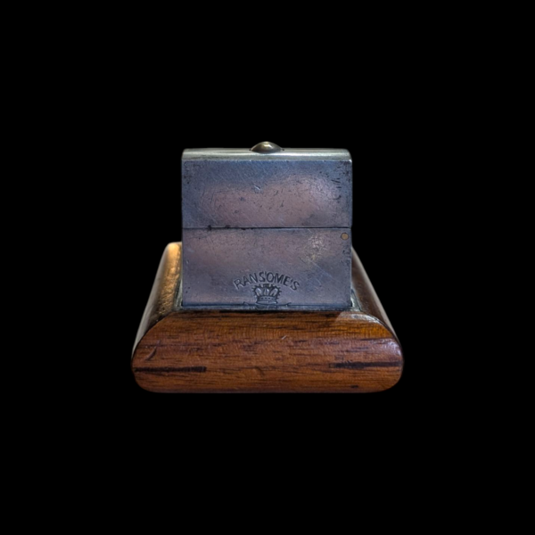 Victorian Inkwell On Walnut Stand