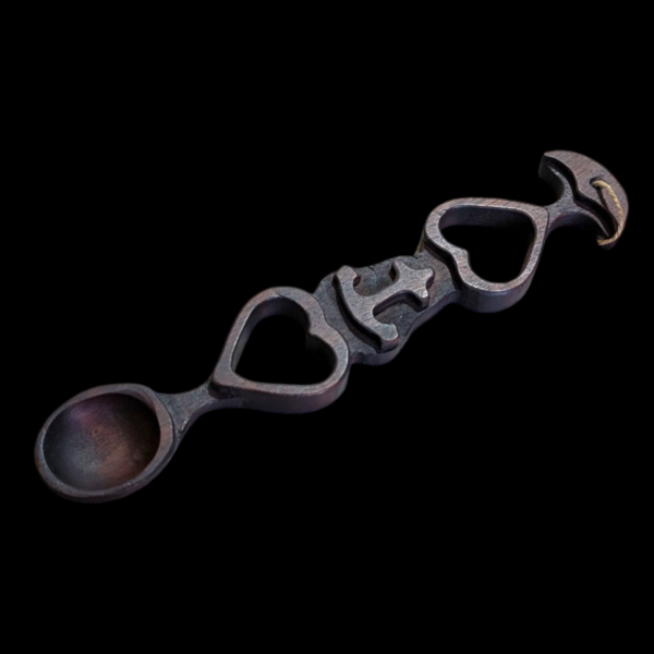 Carved Wood Welsh Loving Spoon - Image 2