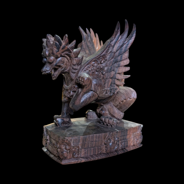 Large Heavily Carved Indonesian Statue - Image 2