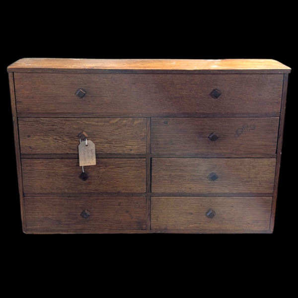 Antique Oak Bank Of Drawers - Image 4