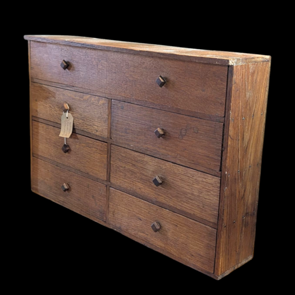 Antique Oak Bank Of Drawers