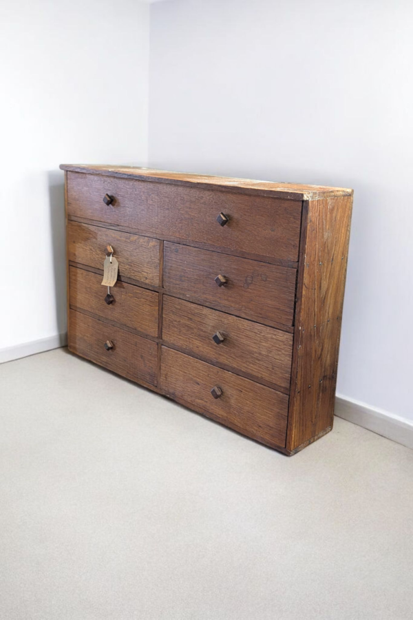 Antique Oak Bank Of Drawers - Image 3