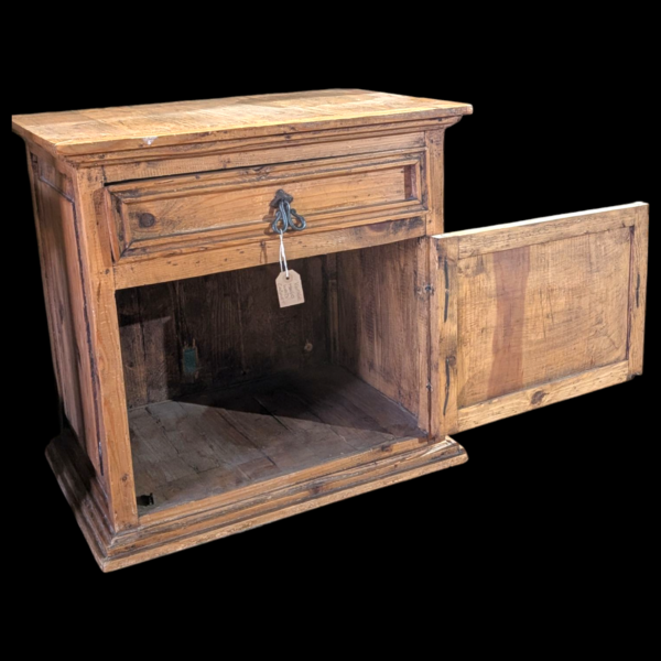 Vintage Carved Mango Wood Bedside Cabinet - Image 2