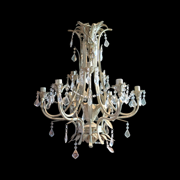 Oversized Cream Metal Classical Chandelier