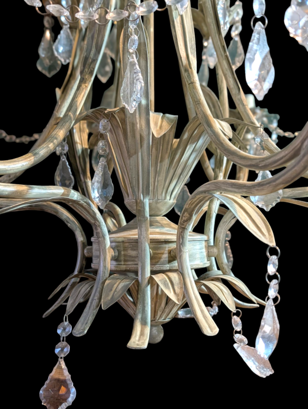 Oversized Cream Metal Classical Chandelier - Image 3