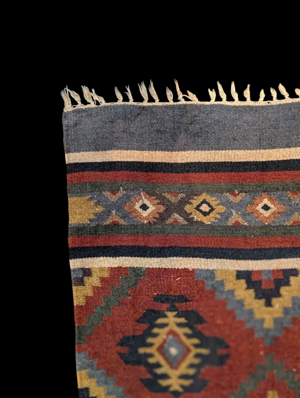 Vintage Woven Indian Rug - Image 2