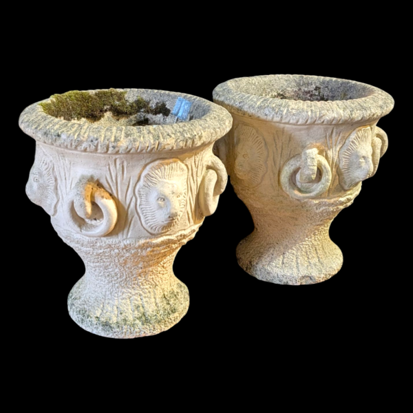 Pair Of Composite Urn Planters