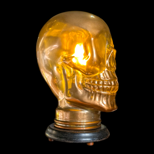 Glass Skull Lamp