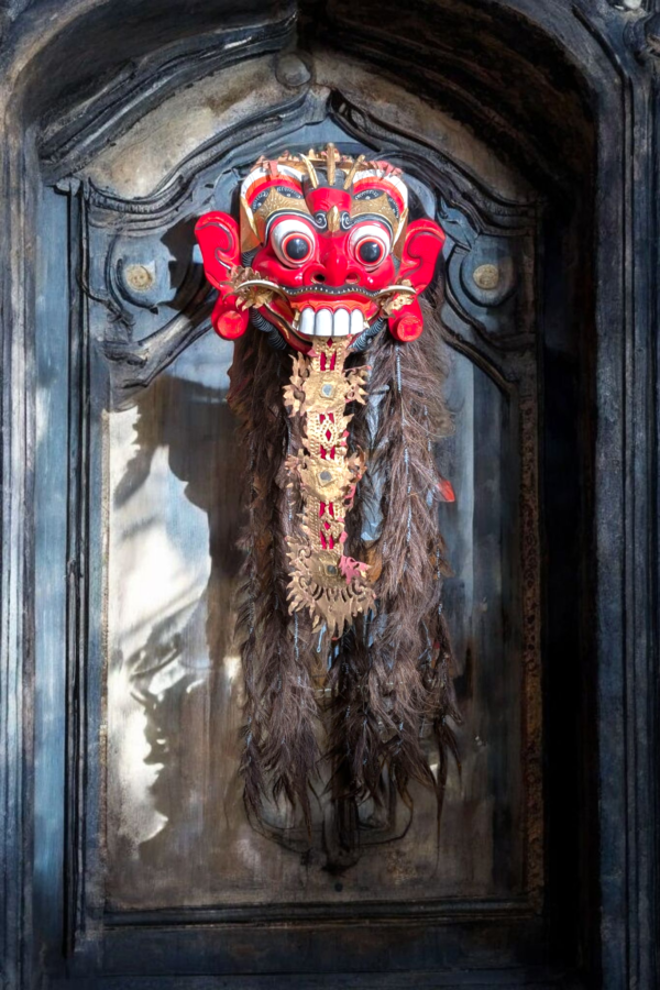 Balinesian Carved Wall Mask - Image 2