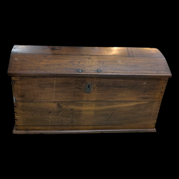 Early - Mid 19th Century Domed Oak Trunk - Image 2