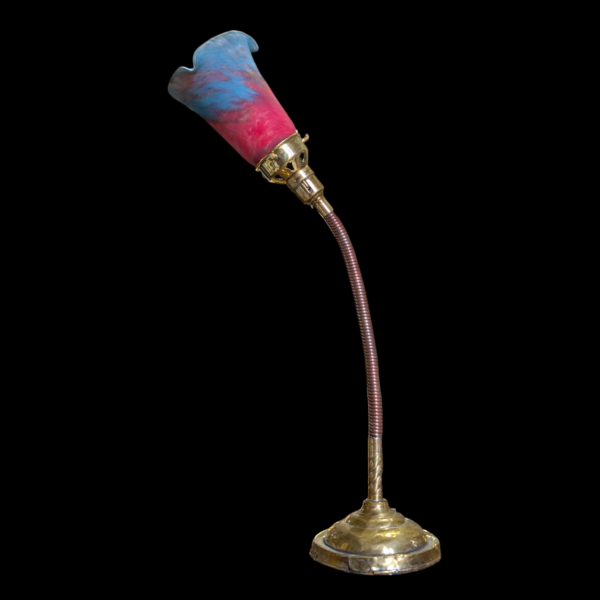 Edwardian Brass & Copper Adjustable Desk Lamp
