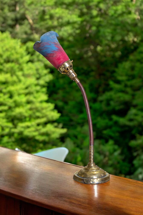 Edwardian Brass & Copper Adjustable Desk Lamp - Image 4