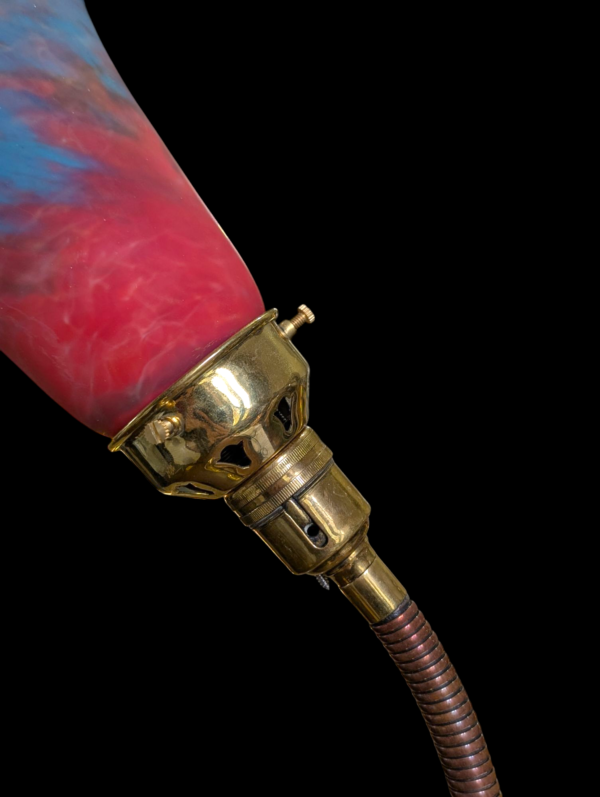 Edwardian Brass & Copper Adjustable Desk Lamp - Image 3