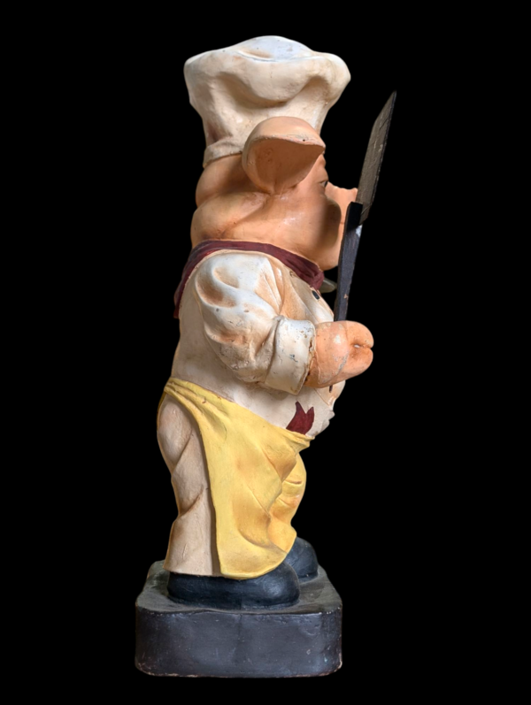 Large Vintage Chef Pig Advertisement Figure - Image 4