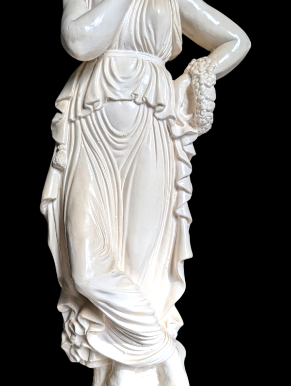 Large Painted Plaster Art Nouveau Lady Sculpture - Image 4