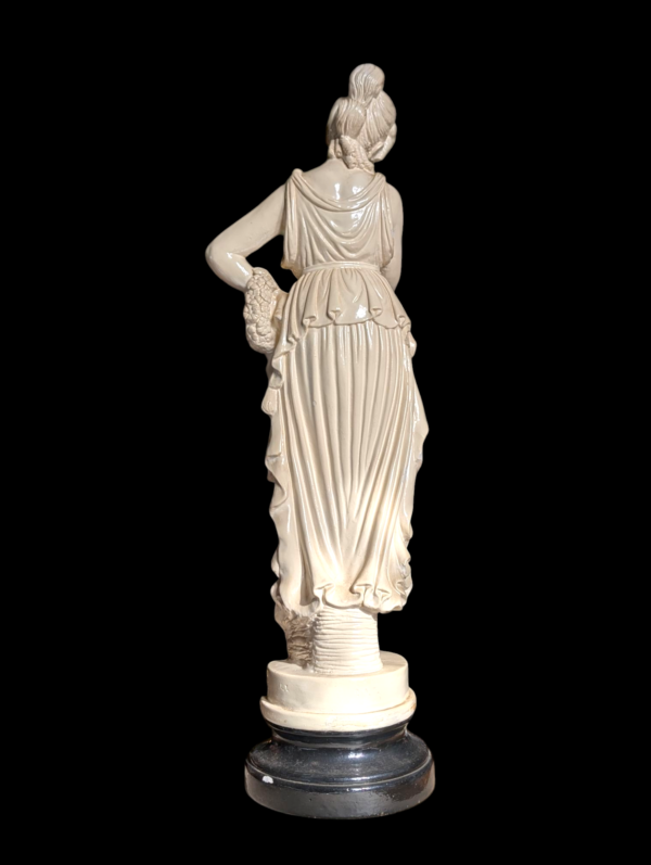 Large Painted Plaster Art Nouveau Lady Sculpture - Image 2