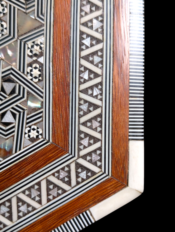 19th Century Moorish Tilt Top Table Inlaid With Mother Of Pearl Abalone & Bone - Image 5