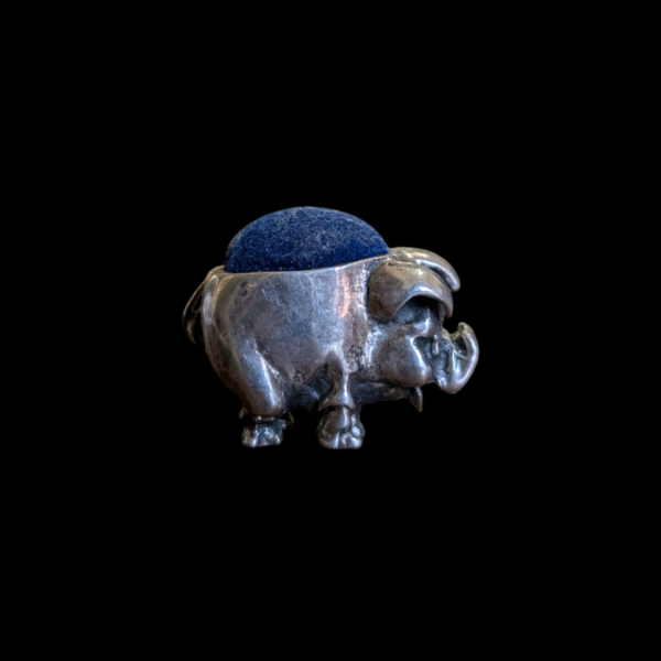 Victorian Sterling Silver Novelty Pig Pin Cushion
