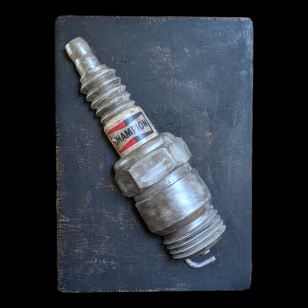 Vintage Champion Spark Plug Display Model – Mounted Advertising Garage Decor