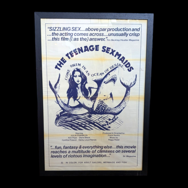 Original 1970s ‘The Teenage Sexmaids’ Adult Film Poster – Framed