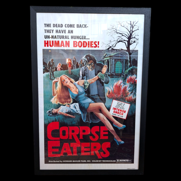 Original 1974 Corpse Eaters Exploitation Horror Movie Poster – Framed