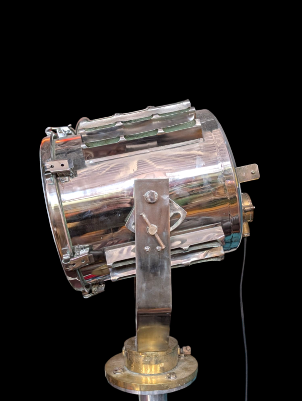 Original Industrial Ship Searchlight Lamp – Rewired and Mounted on Stand - Image 5