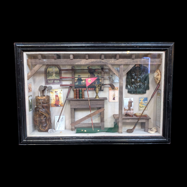 Framed Vintage-Style Golf Club Diorama – Shadow Box Display - Image 3