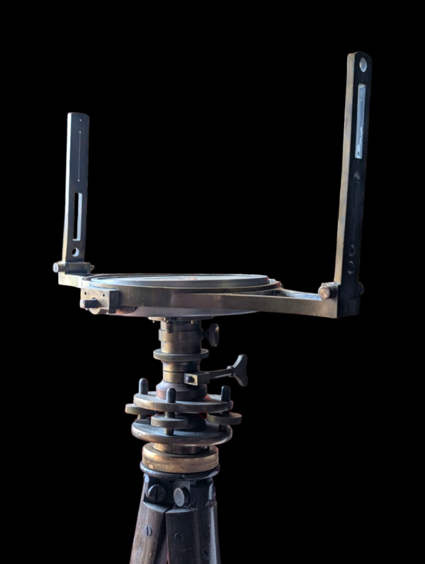 Antique Brass Surveyor’s Compass Theodolite by Troughton & Simms of London on Original Tripod - Image 2