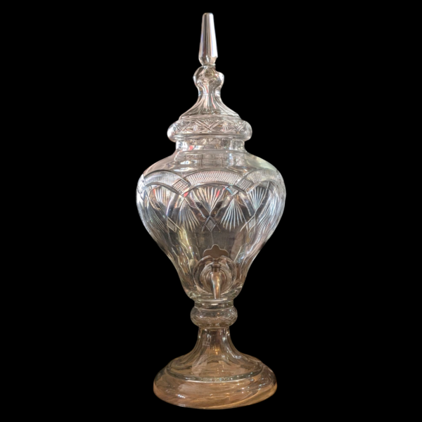 Antique Cut Glass Drinks Dispenser with Original Stopper and Tap