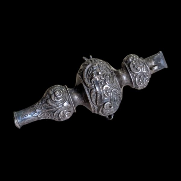 Victorian Sterling Silver Baby Rattle End