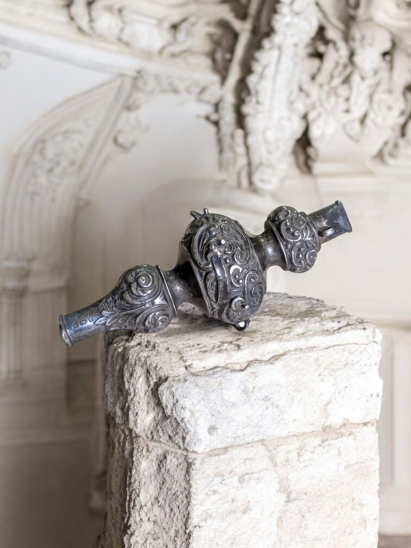 Victorian Sterling Silver Baby Rattle End - Image 3