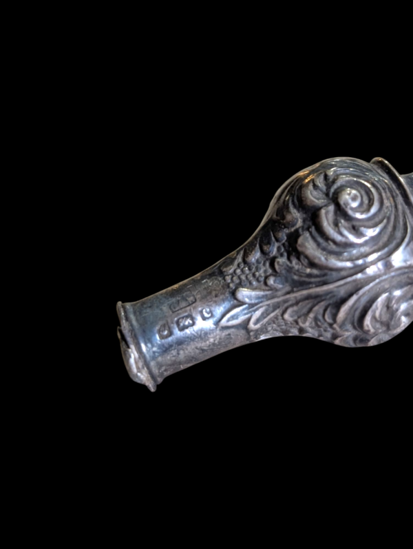 Victorian Sterling Silver Baby Rattle End - Image 2