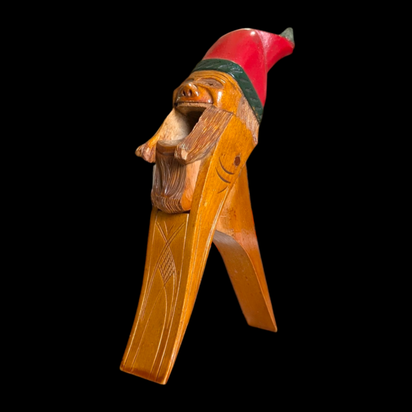 Vintage Hand Carved Scandinavian Wooden Gnome Nutcracker
